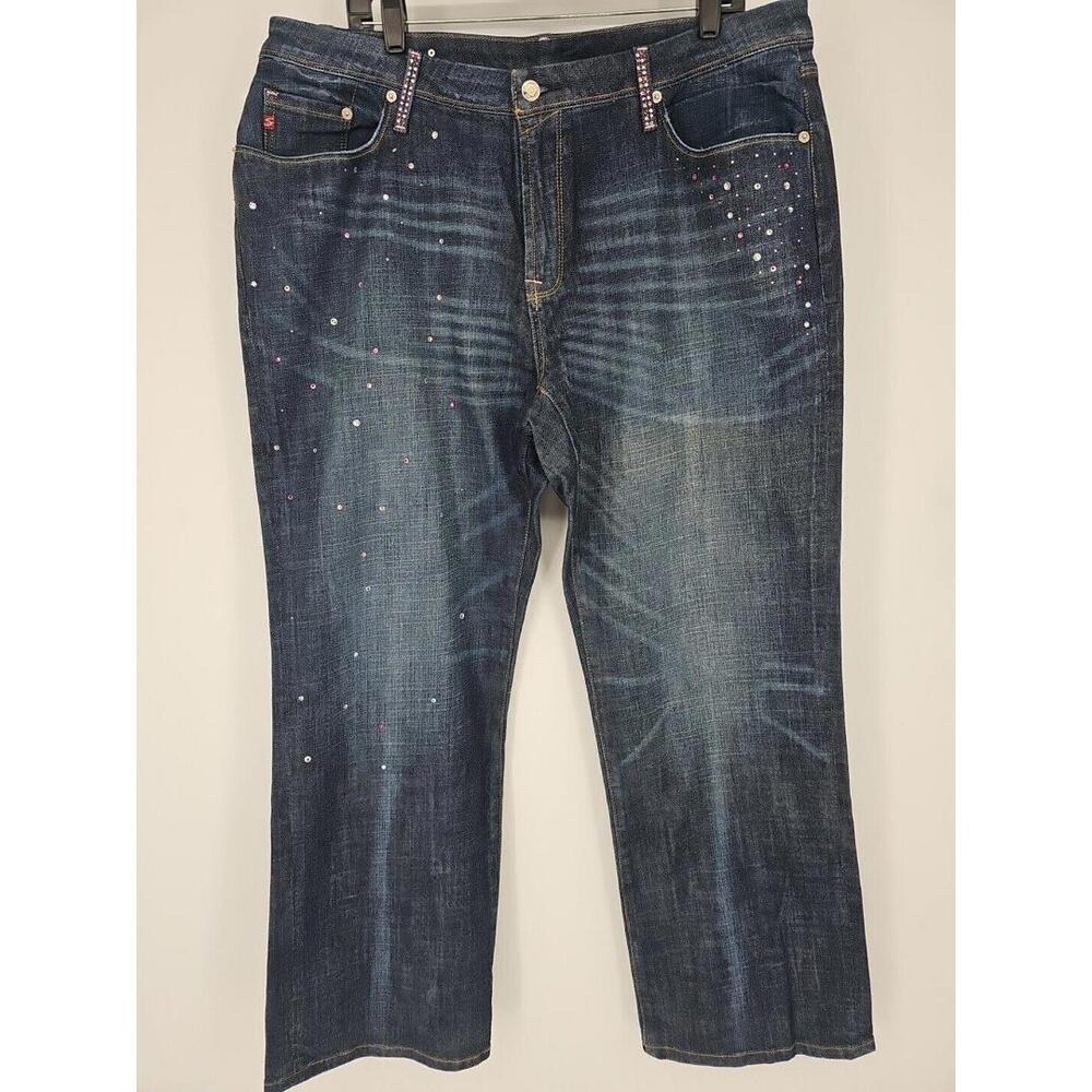 Seven7 Women's Rhinestone Jeans 16 Limited Edition Swarovski Pink Crystals